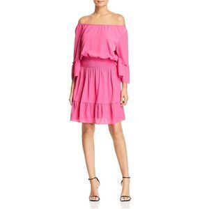 Le Gali Off The Shoulder Helene Dress Fuchsia